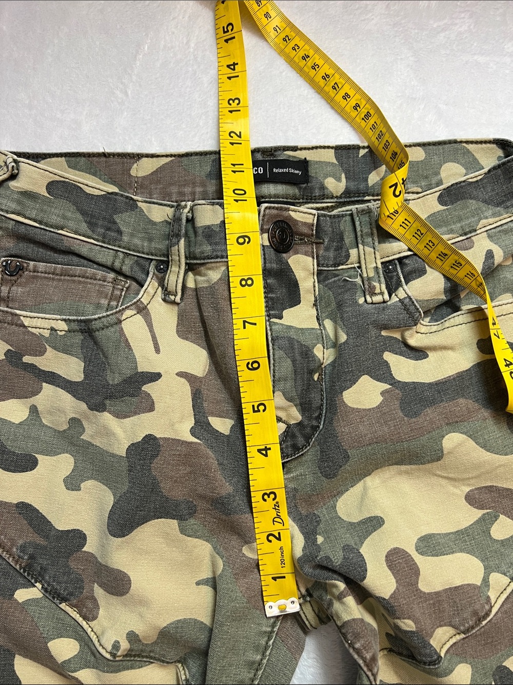 True Religion Men's Rocco Camo Skinny Jeans - Green Camo 2090 - Picture 5 of 6